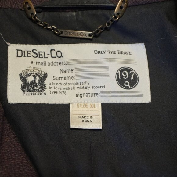 Diesel Pea coat XL Brown - Picture 6 of 10